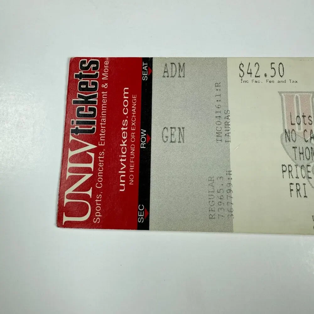 Vintage Phish April 16 2004 Thomas & Mack Center Las Vegas Concert Ticket